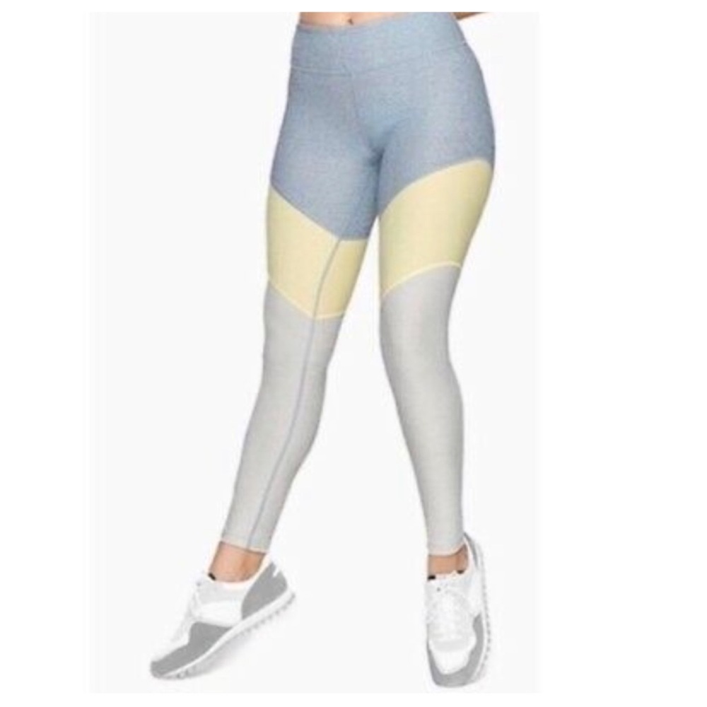 Outdoor Voices Spring Leggings Yellow 7/8 Yoga Fitness Activewear Size Large